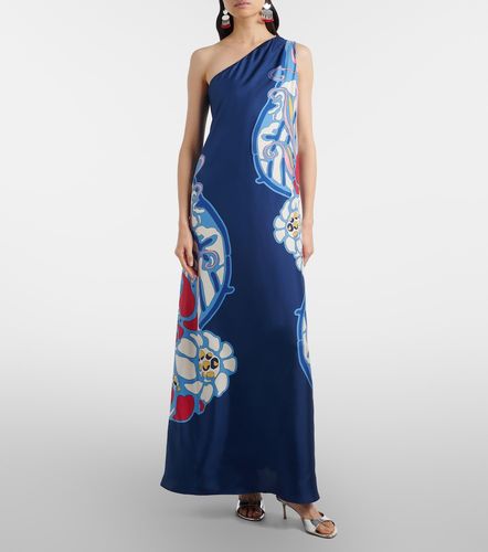 Robe longue Roy imprimée en sergé de soie - La DoubleJ - Modalova