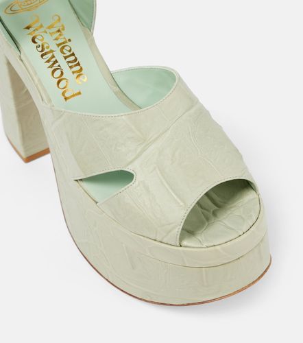 Sandales à plateforme Olde London en cuir façon croco - Vivienne Westwood - Modalova