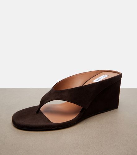 Alaïa Sandales compensées Cube en daim - Alaia - Modalova