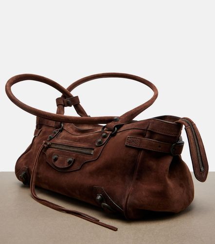 Sac Le City East-West Small en daim - Balenciaga - Modalova