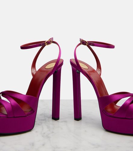 Sandales Chandelle en crêpe de satin - Saint Laurent - Modalova