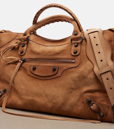 Sac Le City Medium en daim à anse supérieure - Balenciaga - Modalova