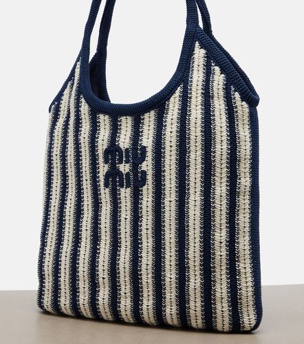 Miu Miu Cabas Ivy Medium à rayures - Miu Miu - Modalova
