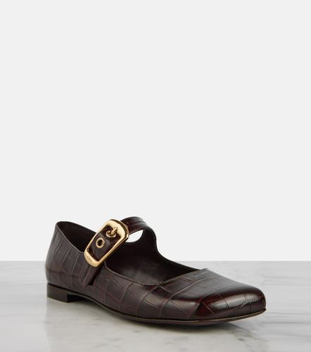 Chloé Ballerines Mary Jane Polly en cuir façon croco - Chloe - Modalova