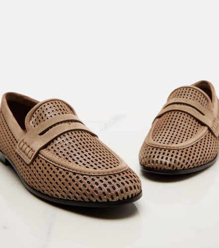 Mocassins en cuir et daim - Brunello Cucinelli - Modalova