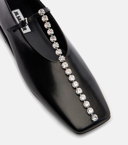 Ballerines en cuir à cristaux - Jil Sander - Modalova