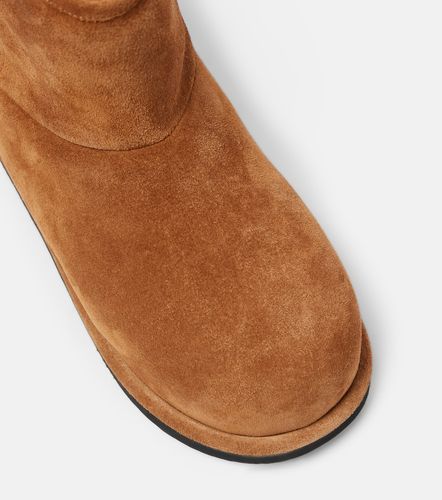 Bottines Heidi en daim et shearling - Amina Muaddi - Modalova