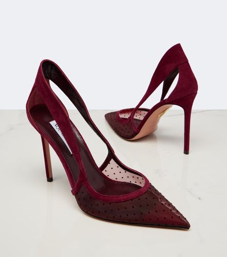 Escarpins Dangerous Liaisons en daim et mesh - Aquazzura - Modalova