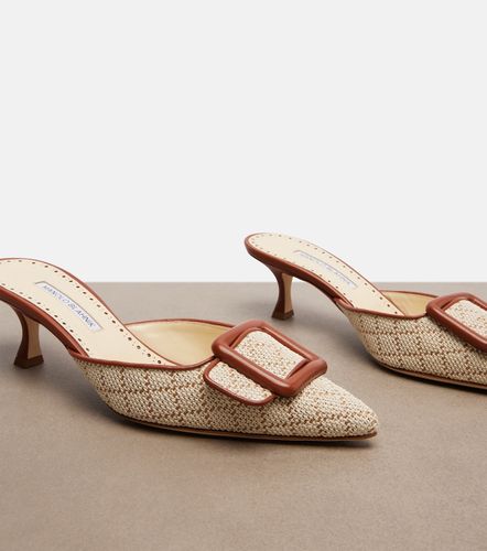 Mules Maysale à finitions en cuir - Manolo Blahnik - Modalova