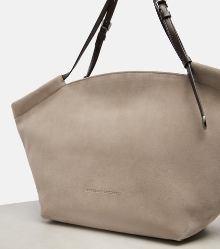 Cabas Sartorial Large en daim - Brunello Cucinelli - Modalova