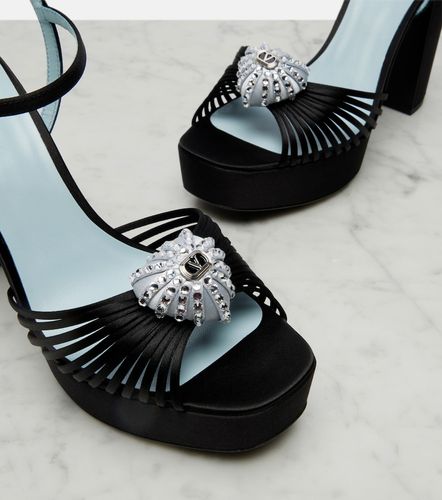 Sandales à plateau Cœur Royal en satin - Valentino Garavani - Modalova