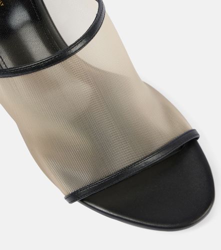 Mules Marion compensées en résille et cuir - Khaite - Modalova