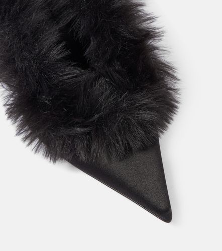 Mules en cuir et shearling synthétique - Magda Butrym - Modalova