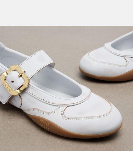 Ballerines Gymnasium en cuir - Miu Miu - Modalova