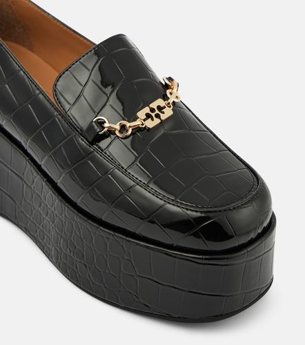 Mocassins à plateforme en cuir synthétique embossé - Ganni - Modalova