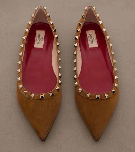 Ballerines Rockstud en daim - Valentino Garavani - Modalova