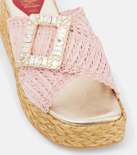 Mules compensées Espa en raphia - Roger Vivier - Modalova