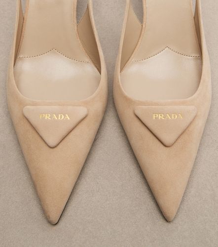 Prada Escarpins slingback en daim - Prada - Modalova