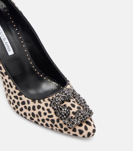 Escarpins Hangisi 90 en cuir façon poulain - Manolo Blahnik - Modalova