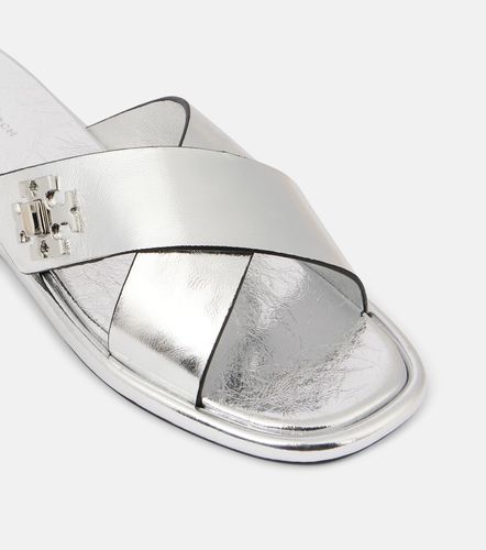 Mules T-Lock en cuir métallisé - Tory Burch - Modalova