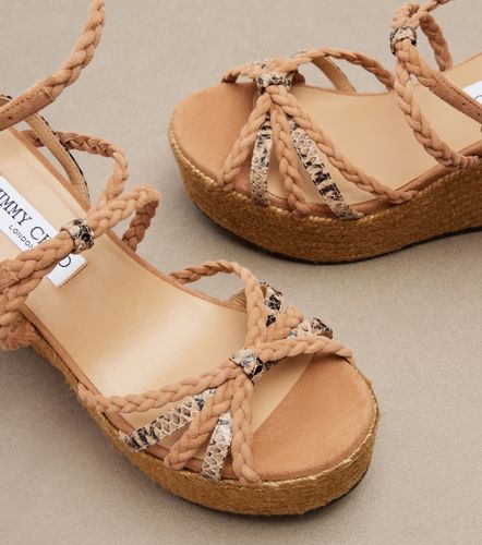 Sandales compensées Nyra en cuir - Jimmy Choo - Modalova