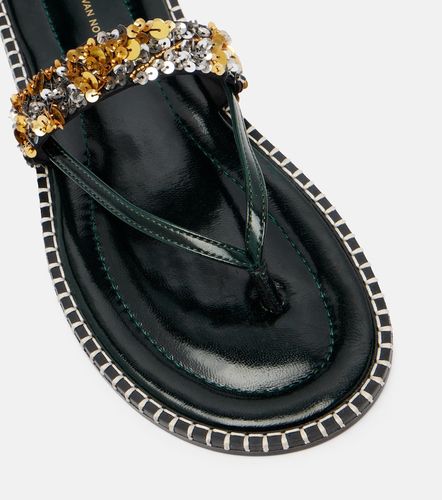 Mules en cuir à sequins - Dries Van Noten - Modalova