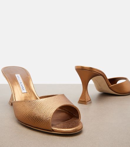Mules Jadaron en cuir métallisé - Manolo Blahnik - Modalova