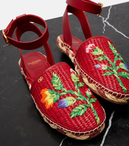 Espadrilles Bribri en raphia et cuir - Valentino Garavani - Modalova
