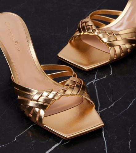 Mules en cuir métallisé - Gianvito Rossi - Modalova