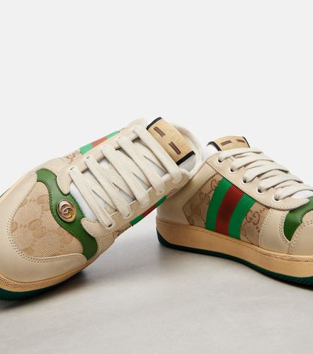 Mules Screener Web Stripe en toile GG - Gucci - Modalova