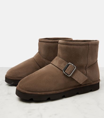 Bottines en daim et shearling - Brunello Cucinelli - Modalova