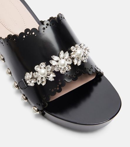 Mules en cuir à ornements - Simone Rocha - Modalova