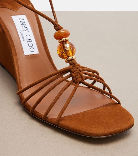 Sandales compensées Lova en daim à ornements - Jimmy Choo - Modalova