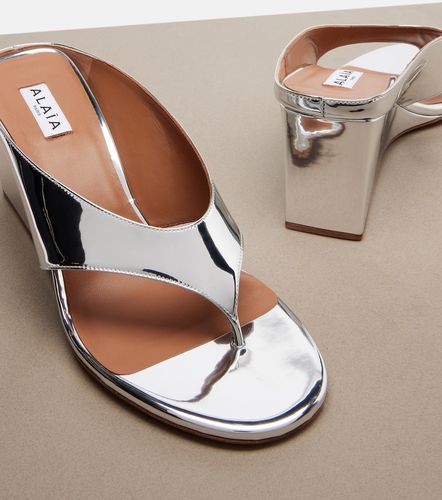 Alaïa Mules compensées Cube en cuir - Alaia - Modalova