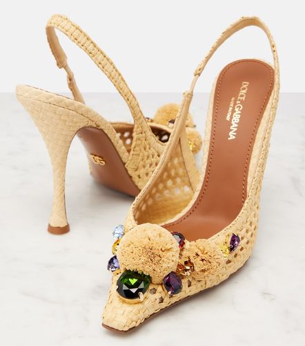 Escarpins slingback à ornements - Dolce&Gabbana - Modalova