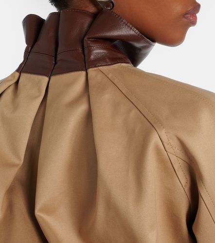 Veste blouson en coton et cuir - Sacai - Modalova
