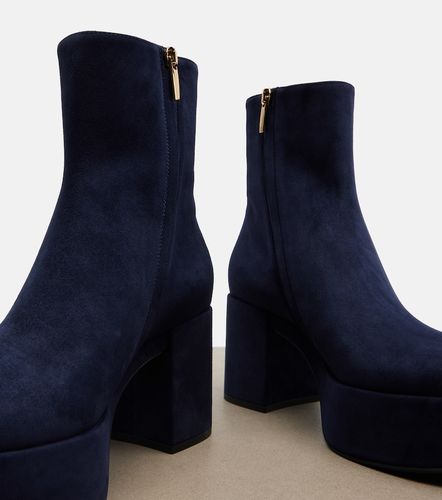Bottines à plateau Sally en daim - Gianvito Rossi - Modalova