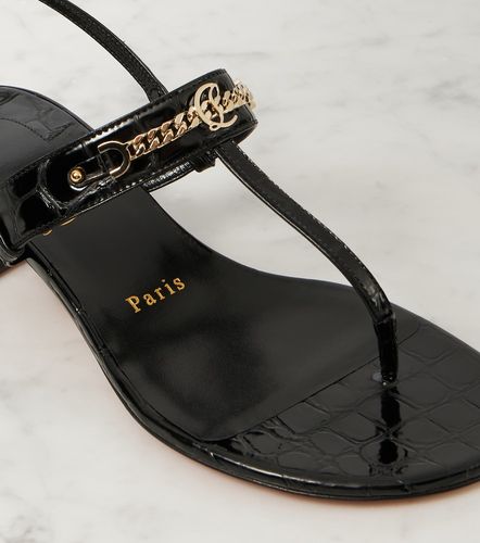 Sandales MJ en cuir façon croco - Christian Louboutin - Modalova