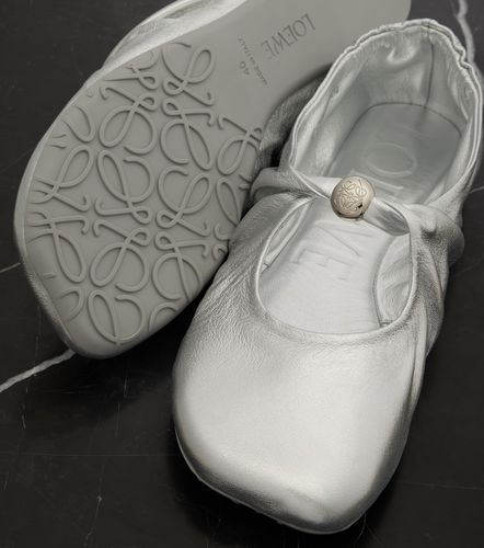 Ballerines Mary Jane Pebble Soft en cuir métallisé - Loewe - Modalova