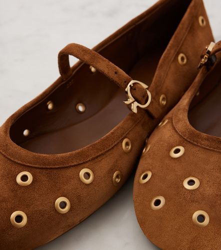Ballerines en daim à ornements - Gianvito Rossi - Modalova