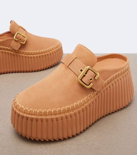 Chloé Mules compensées Nama en cuir - Chloe - Modalova