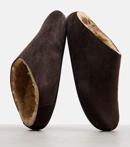 Mules Hudson en daim et shearling - The Row - Modalova