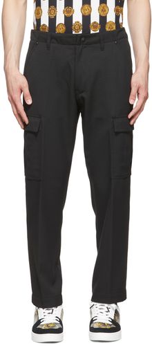 Pantalon cargo noir en polyester - Versace Jeans Couture - Modalova