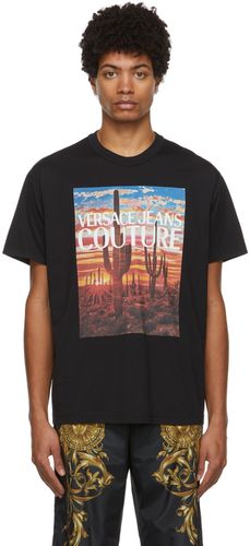 T-shirt graphique noir - Versace Jeans Couture - Modalova