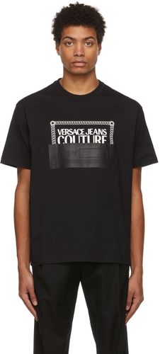 T-shirt Piece Number noir à imprimé - Versace Jeans Couture - Modalova