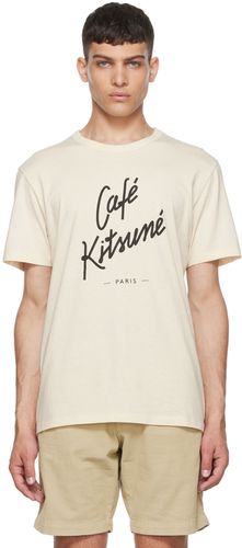 T-shirt beige à logo - Maison Kitsuné - Modalova