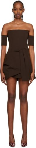 Robe courte de style corset Skarla brune - Maximilian Davis - Modalova