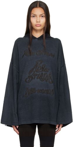 Pull à capuche gris à broderie - Acne Studios - Modalova