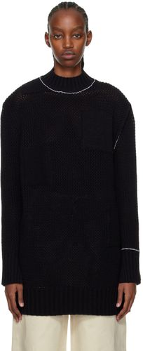 Pull noir en laine vierge - MM6 Maison Margiela - Modalova