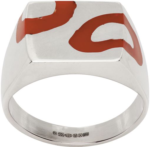 Bague argenté et rouge à image - Ellie Mercer - Modalova